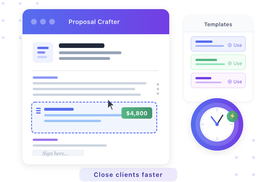 Proposal Crafter feature create proposal in minutes