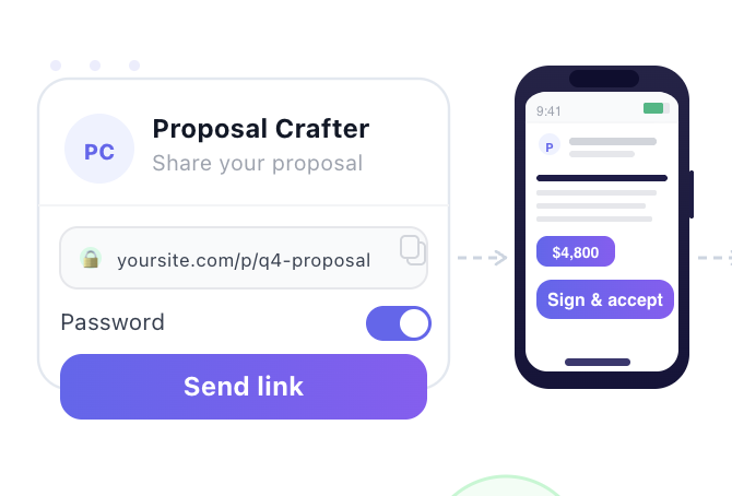 Proposal Crafter feature send as a link not attachment