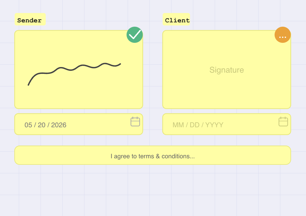 E-signatures + instant notifications